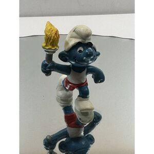 Smurfs Schleich Vintage Olympic Torch‎ Bearer Smurf 20030 Figure 1978 Olympics